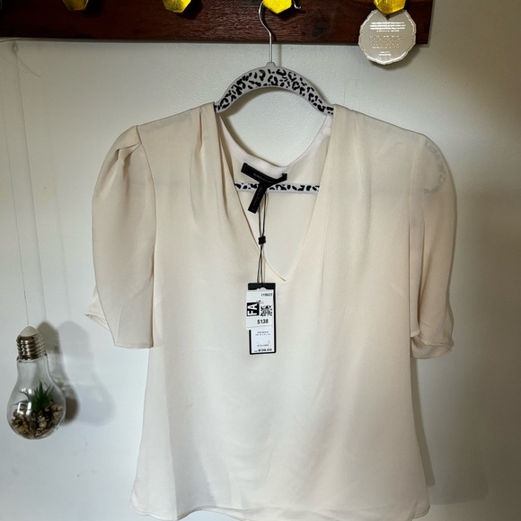 NWT BCBG white blouse - Picture 2 of 3